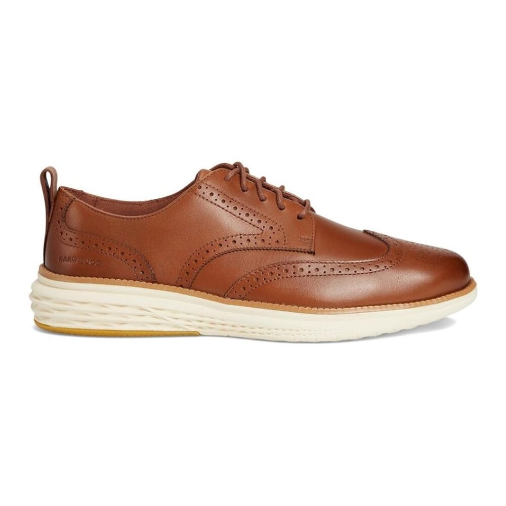 Cole Haan Men's Grand Hurrion Wing Oxford British Tan / Ivory Shoes